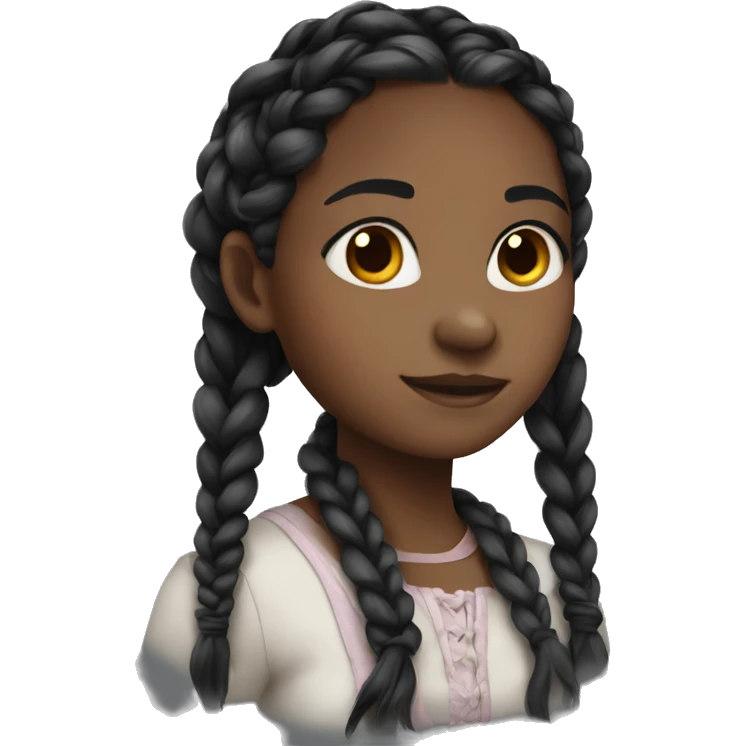 Girl,black,braids emoji