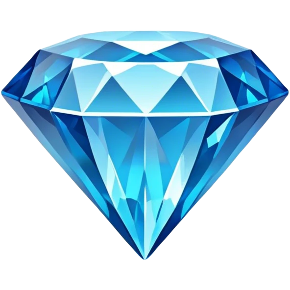 bright blue color diamond emoji