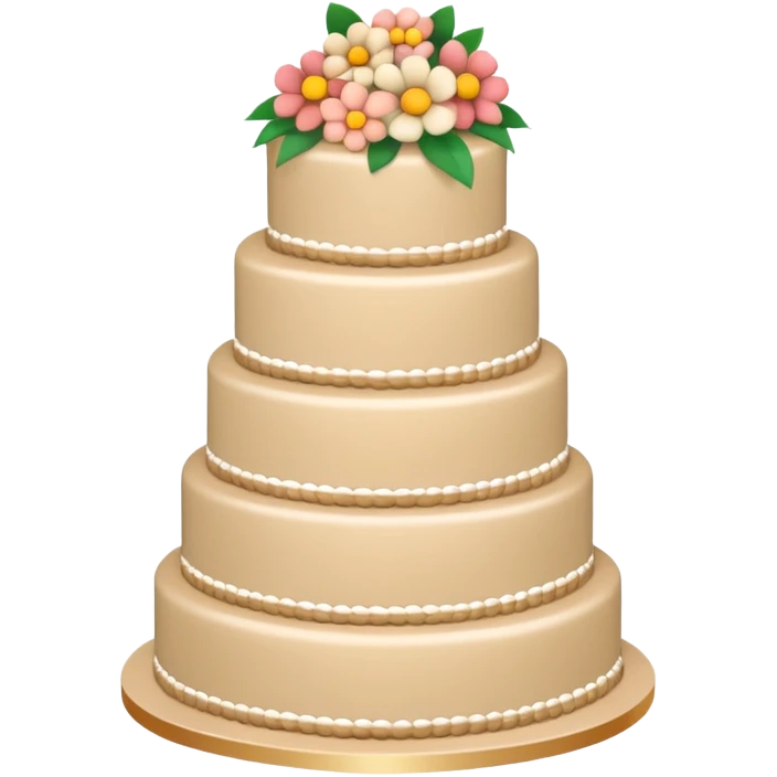 Beige Wedding cake emoji