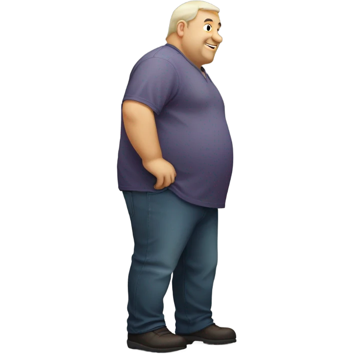 Fat white guy crawling emoji