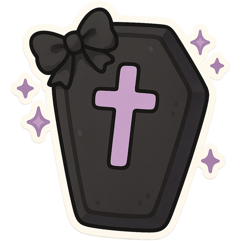 pastel goth black object emoji