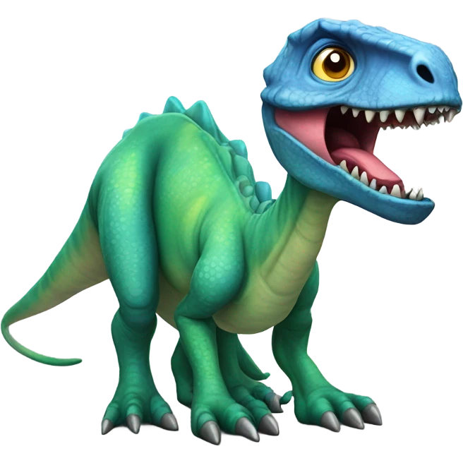 Alien on dinosaur  emoji