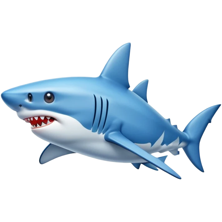 a shark with a sneaker emoji