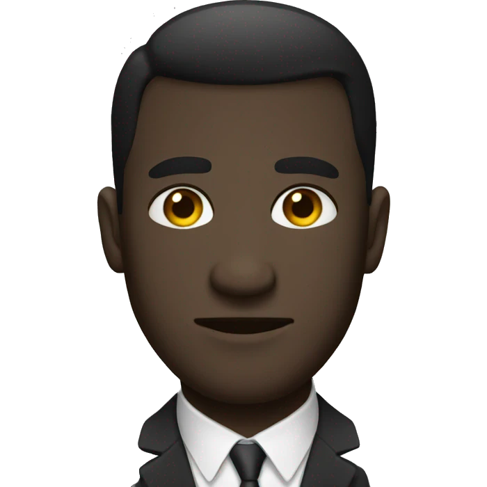 black eyes man in suit emoji