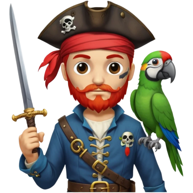pirate and parrot emoji