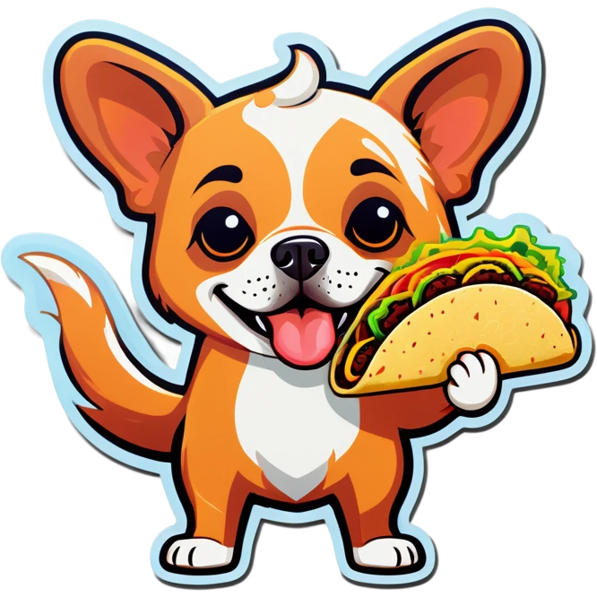 Dog with taco emoji