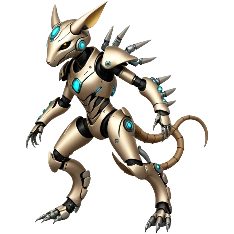 Modern Futuristic Cool Wicked Advanced Detailed Cyborg-Vernid-Trico-species by LiLaiRa full body emoji