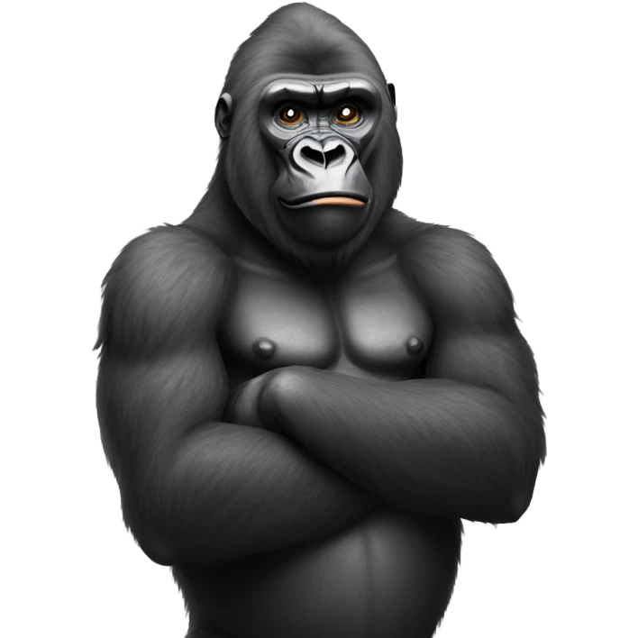 Gorilla with peace sign emoji