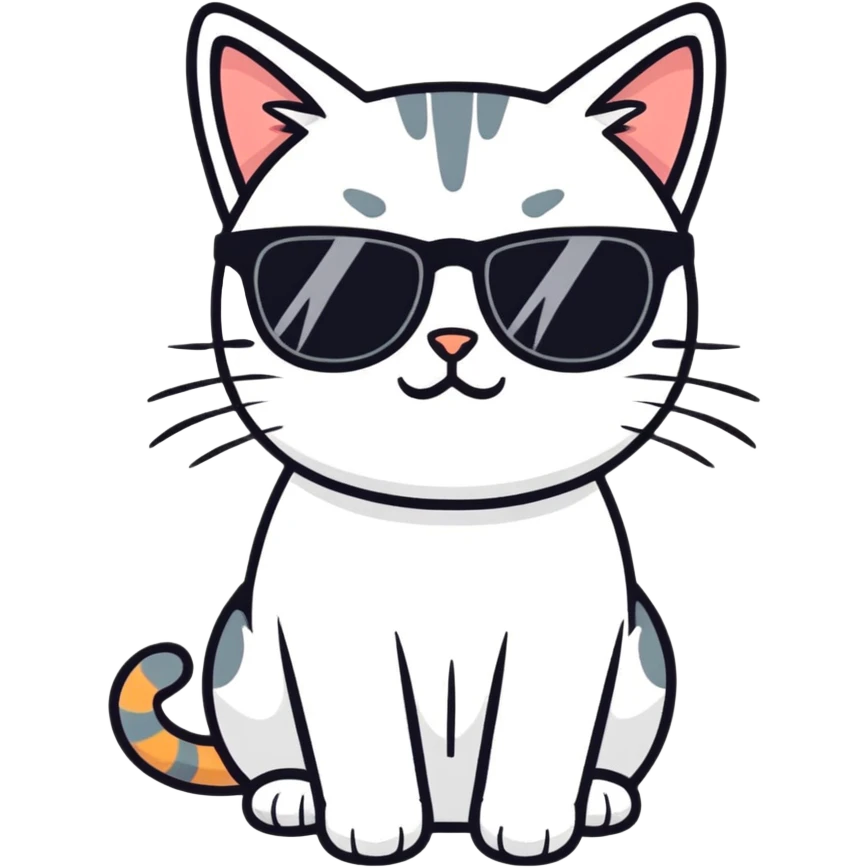 Cat with sunglasses emoji