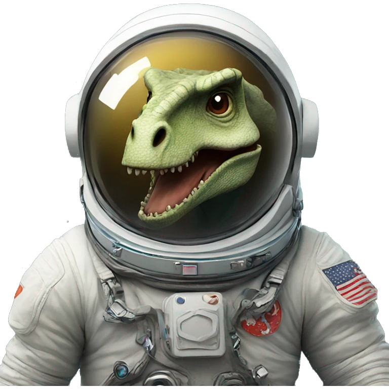 Dinosaur astronaut emoji