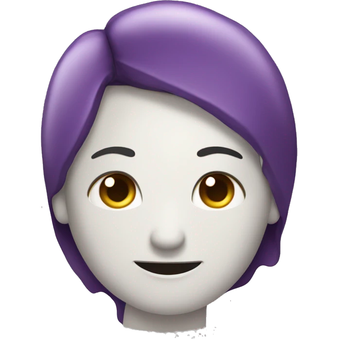 Apple style Eggplant color of white skin emoji