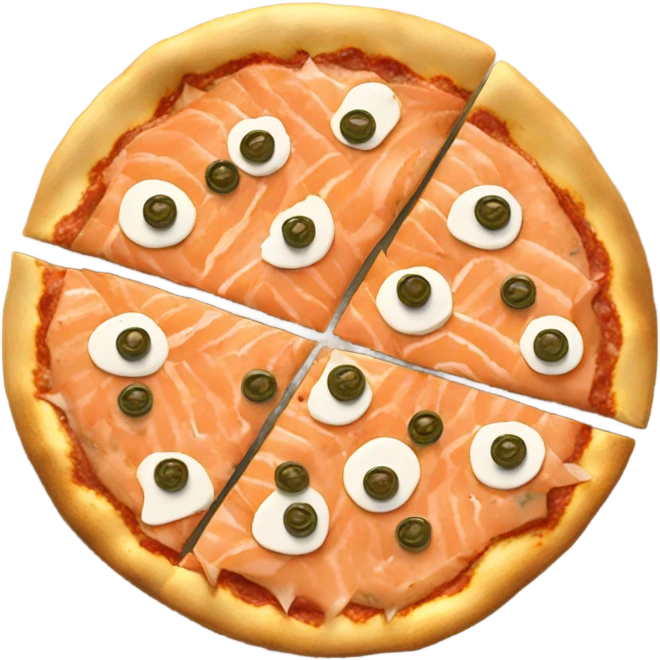 a salmon pizza  emoji