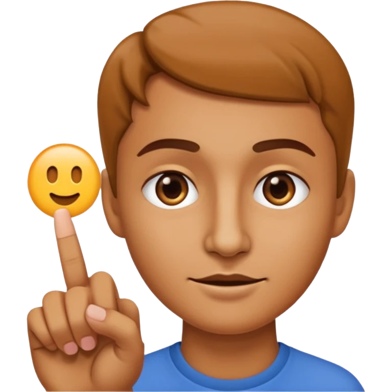 A classic emoji nose, no face, with a pointer finger touching the tip of it, combine these two 👆🏼👃🏼 emoji