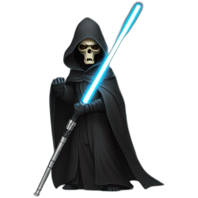 Jedi grim reaper with a scythe lightsaber emoji