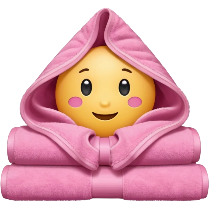Pink towel  emoji