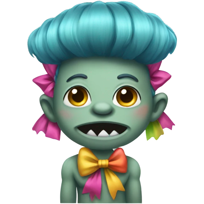 troll with a bow on emoji