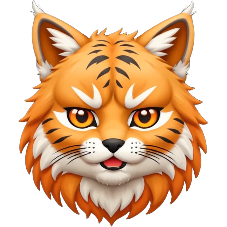 Chibi Sticker lynx angry emoji