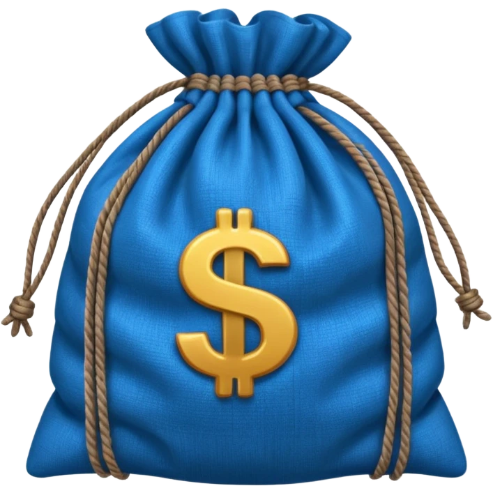 blue money sack emoji