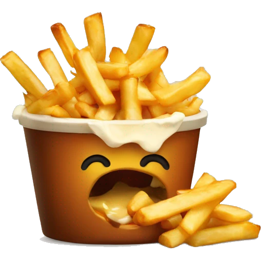 Poutine qui mange une poutine  emoji