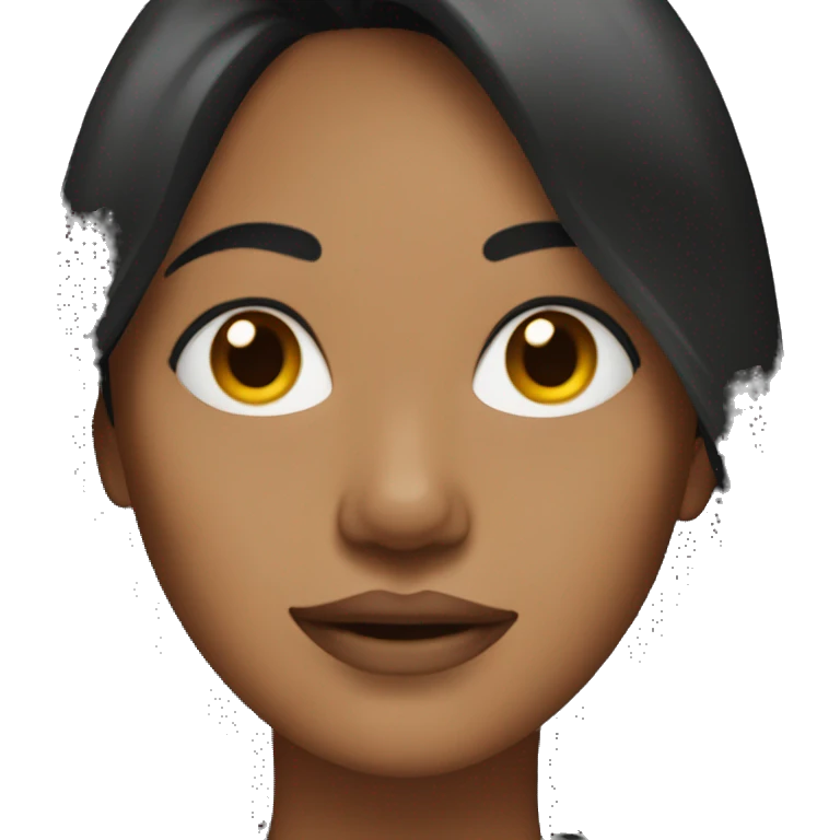 woman with layered black hair emoji