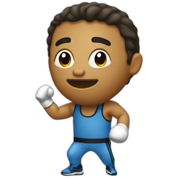 Un boxeur qui fais de la musique emoji
