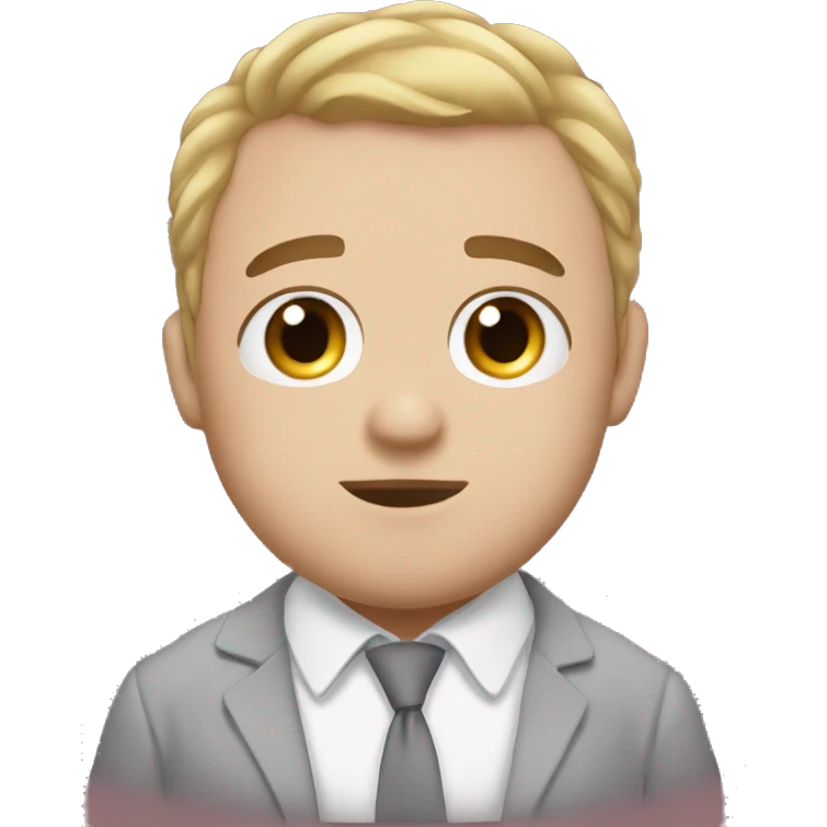 Make me a version of boy kisser but with a cute blush on him with > eyes emoji