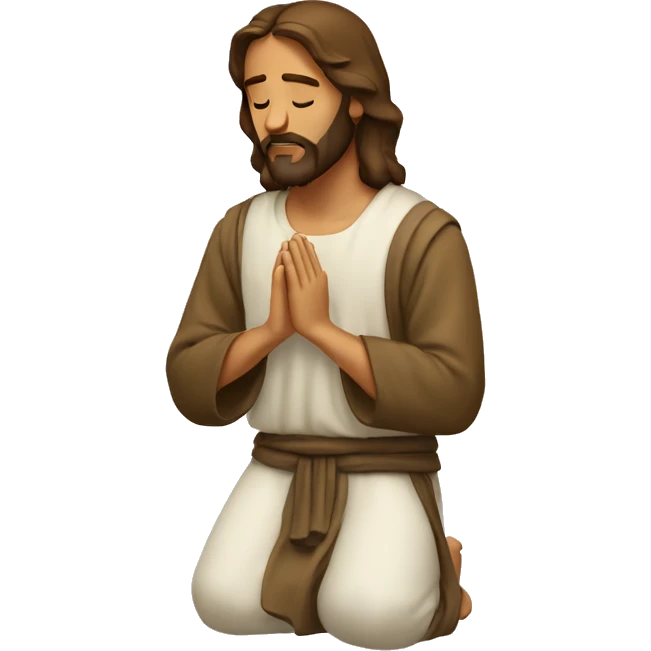jesus kneeling praying emoji
