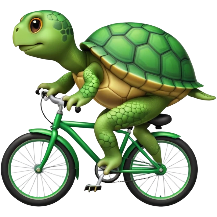 Turtle on a bike emoji