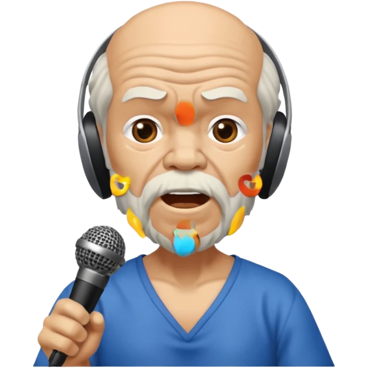 Socrates singing with micro emoji