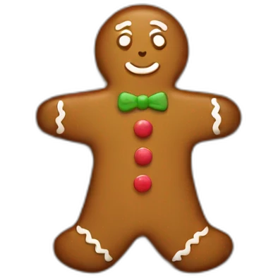 gingerbread woman emoji