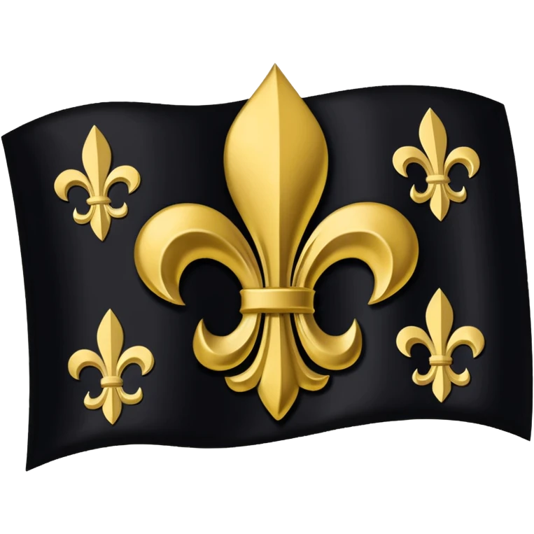State of Louisiana black with gold fleur di lis inside  emoji