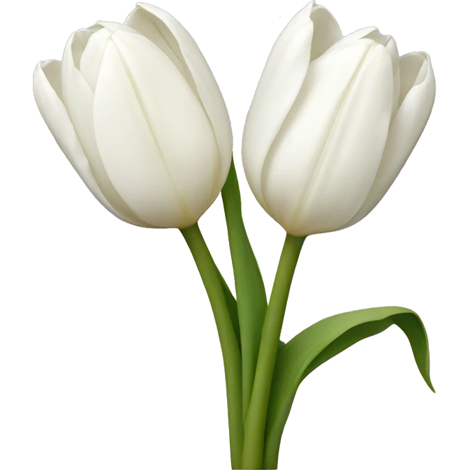 White tulips emoji