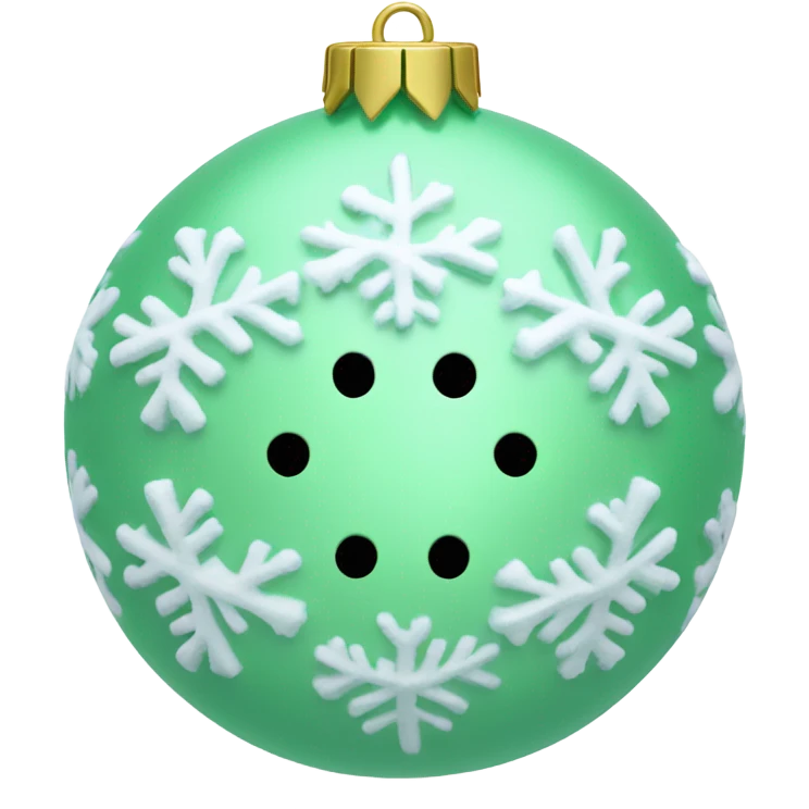 Pastel Green ornament with winter pin  emoji