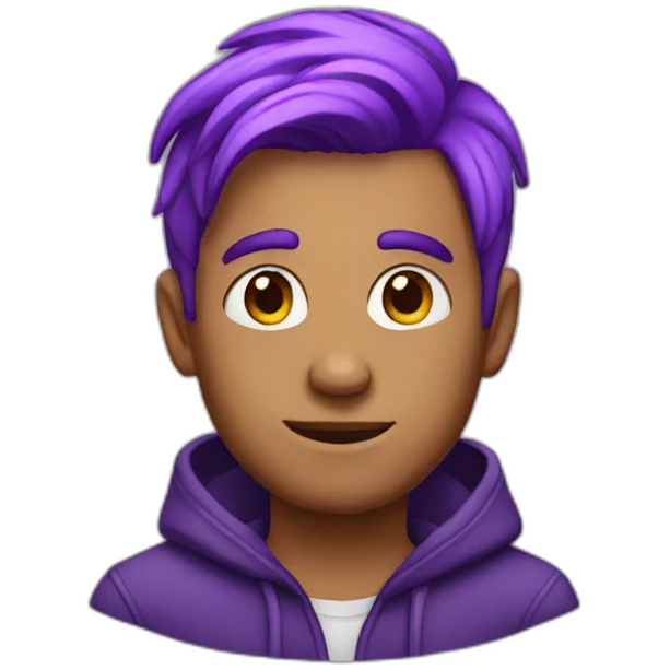 guy with purple hair emoji