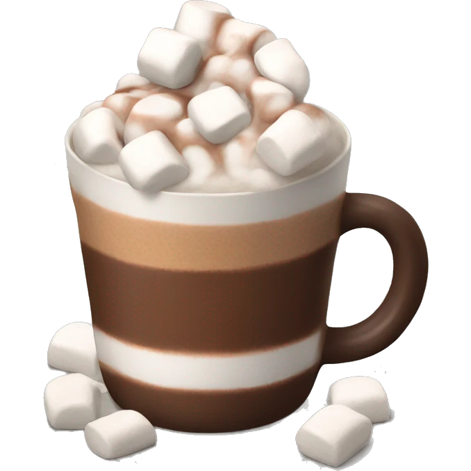 Cup of hot chocolate with marshmallows  emoji