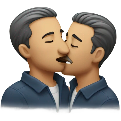 Men kissing emoji
