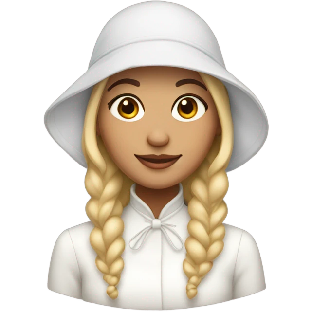 Attractive girl in a bonnet light skinned emoji