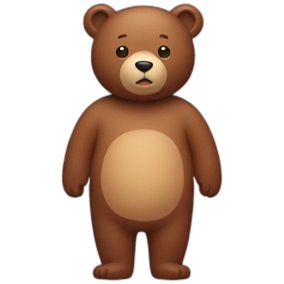bear in a human body emoji