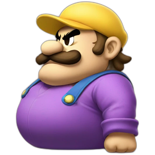 pregnant wario side view sad emoji
