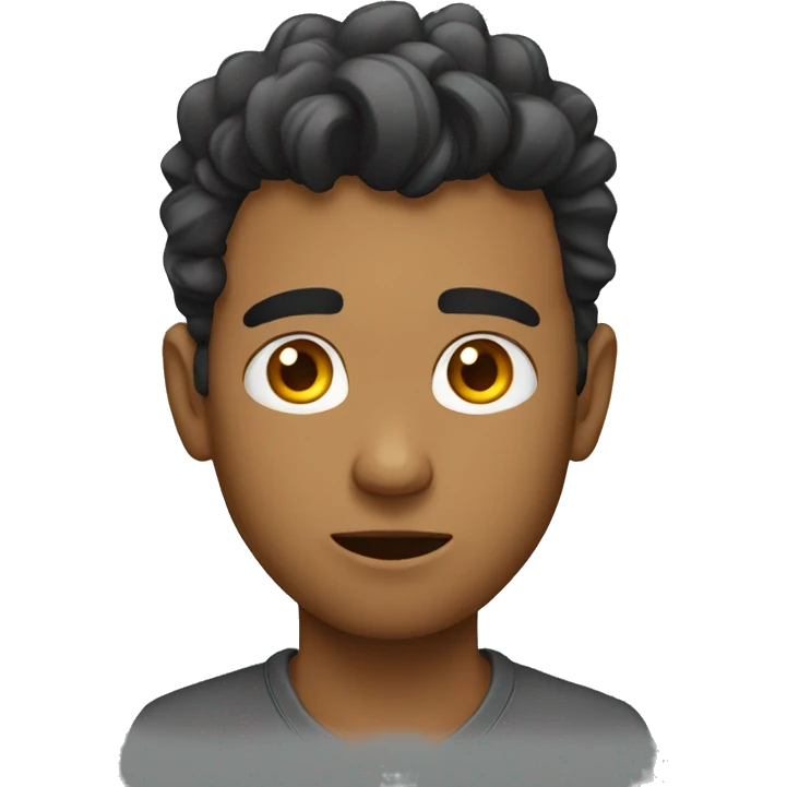 Young bored men emoji