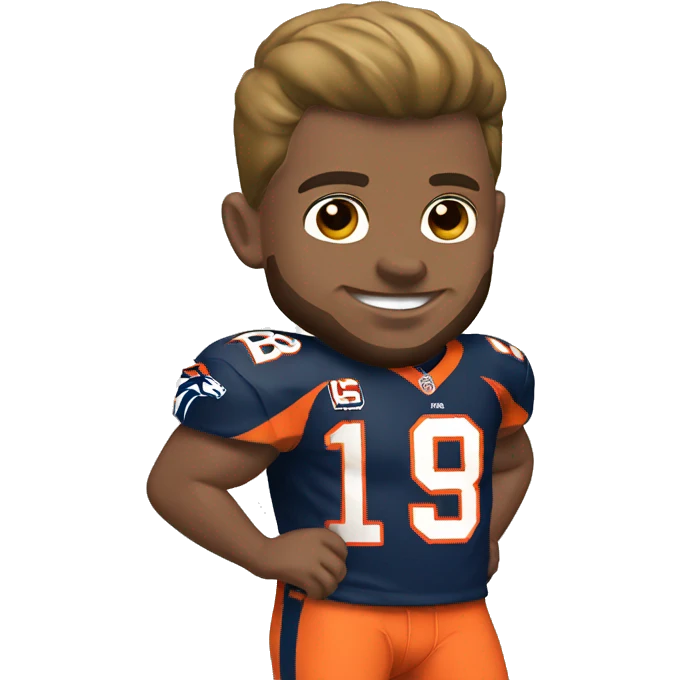 Denver Bronco with Bo nix jersey emoji