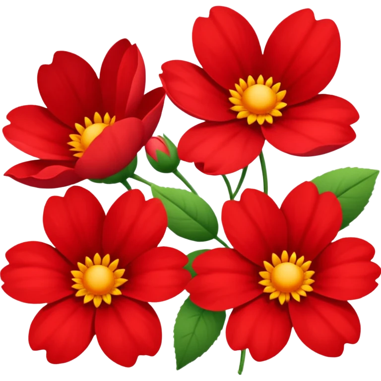 Red flowers emoji