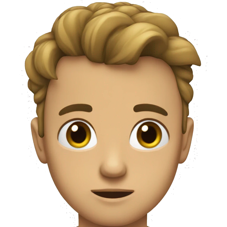 Cara sin ninguna expresión pero sonrojada  emoji