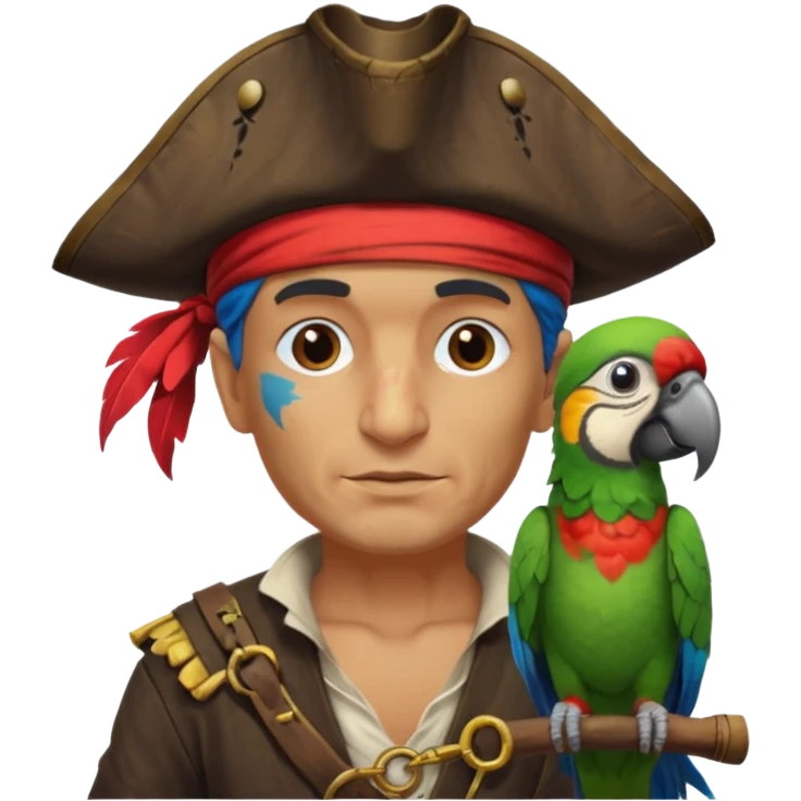 pirate and parrot emoji