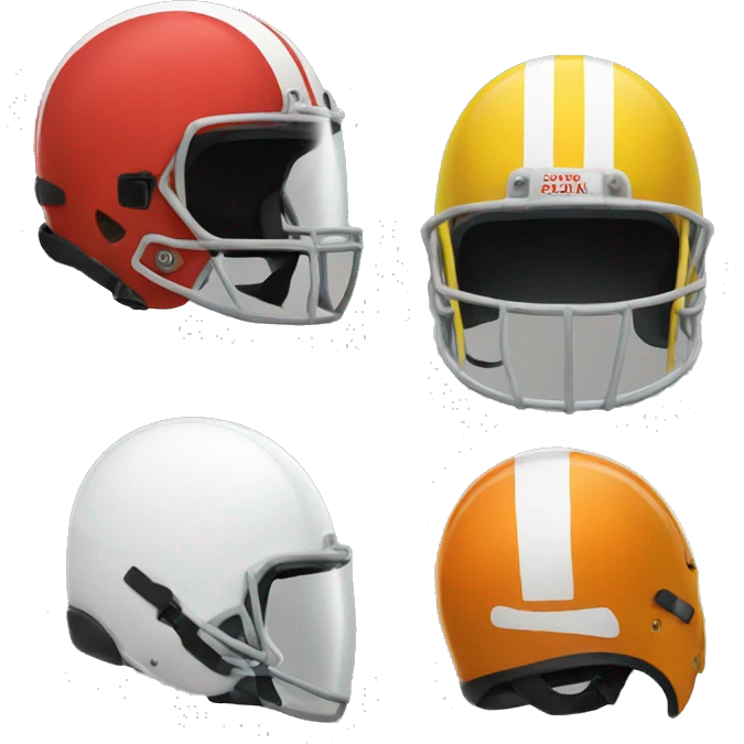 three helmets emoji