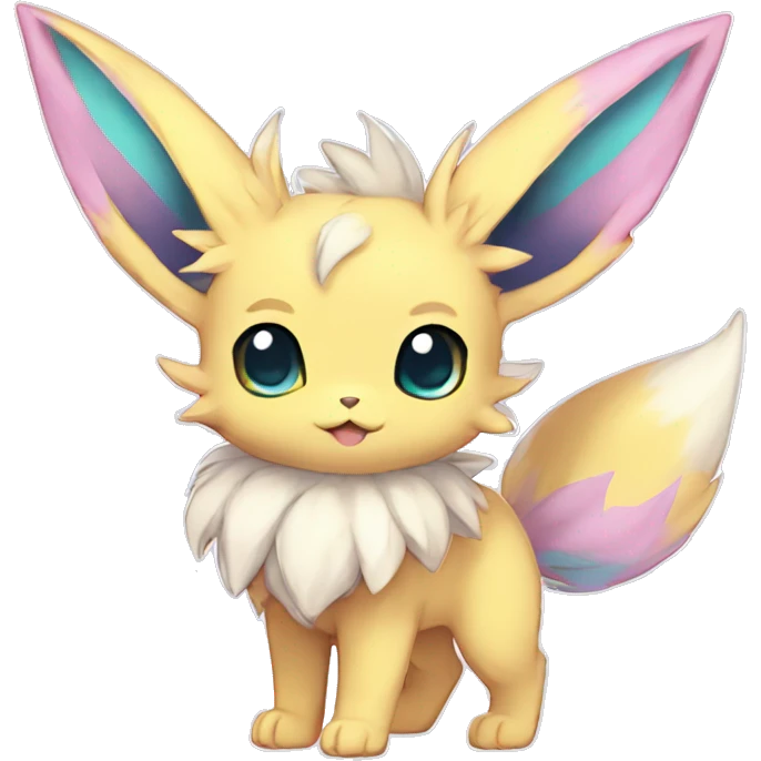 Kawaii Pastel Eeveelution-Cute-Pokémon-fusion full body emoji