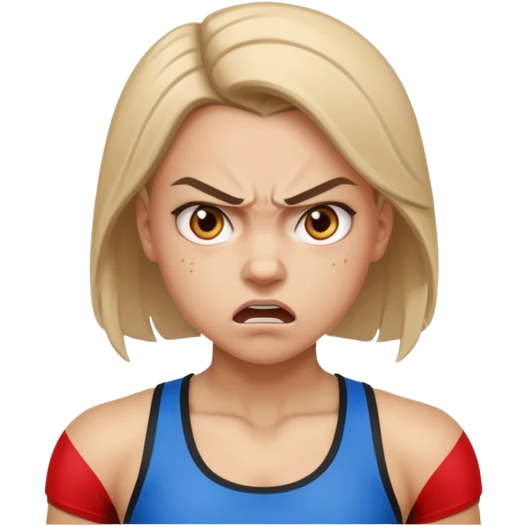 angry athlete girl emoji
