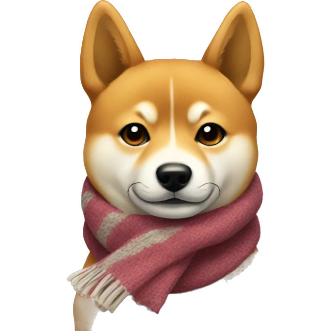 Shibainu with scarf emoji
