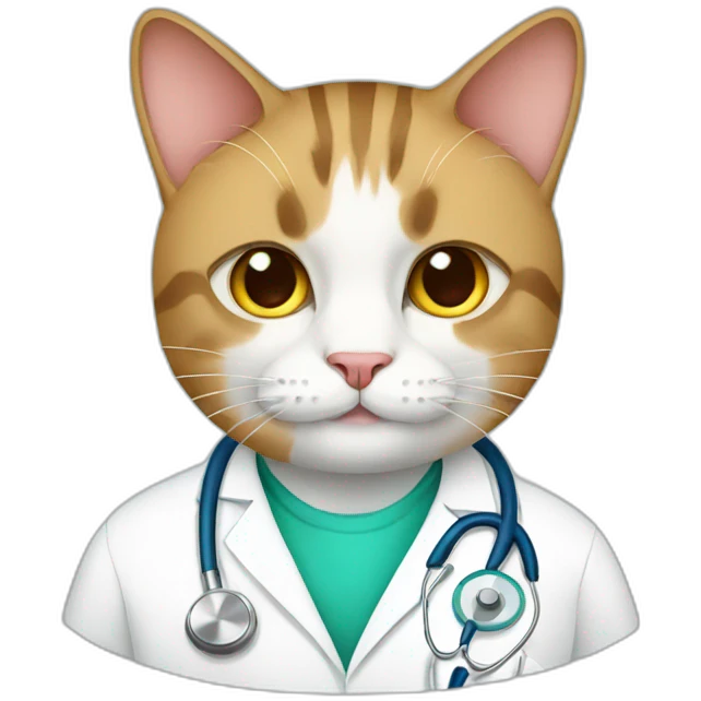 Doctor cat emoji
