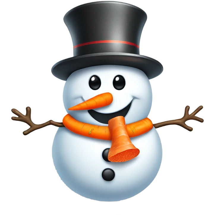 snowman with sun emoji